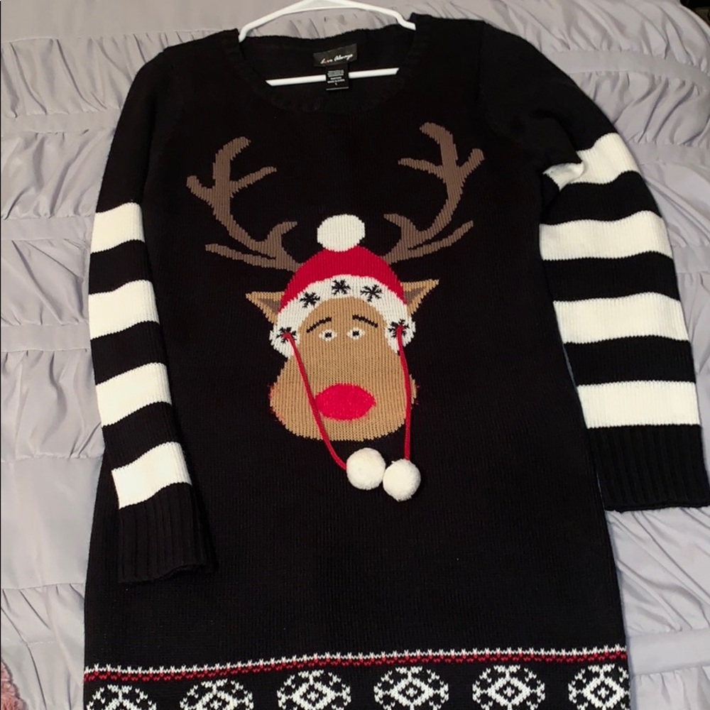 Reindeer sweater dress